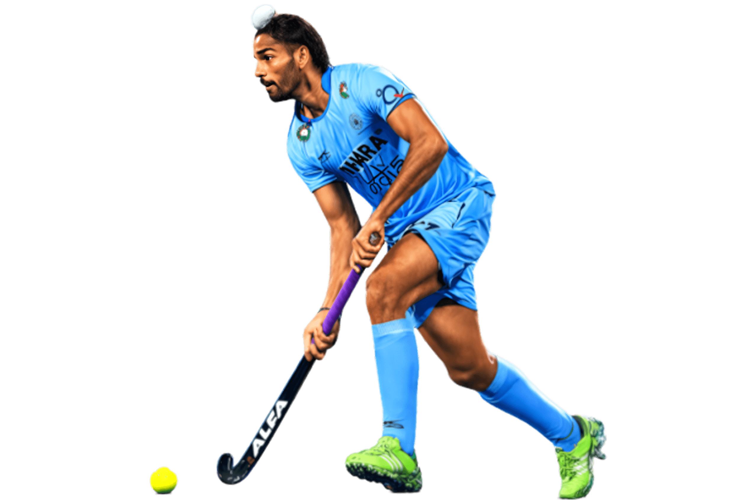Indian hockey player in action